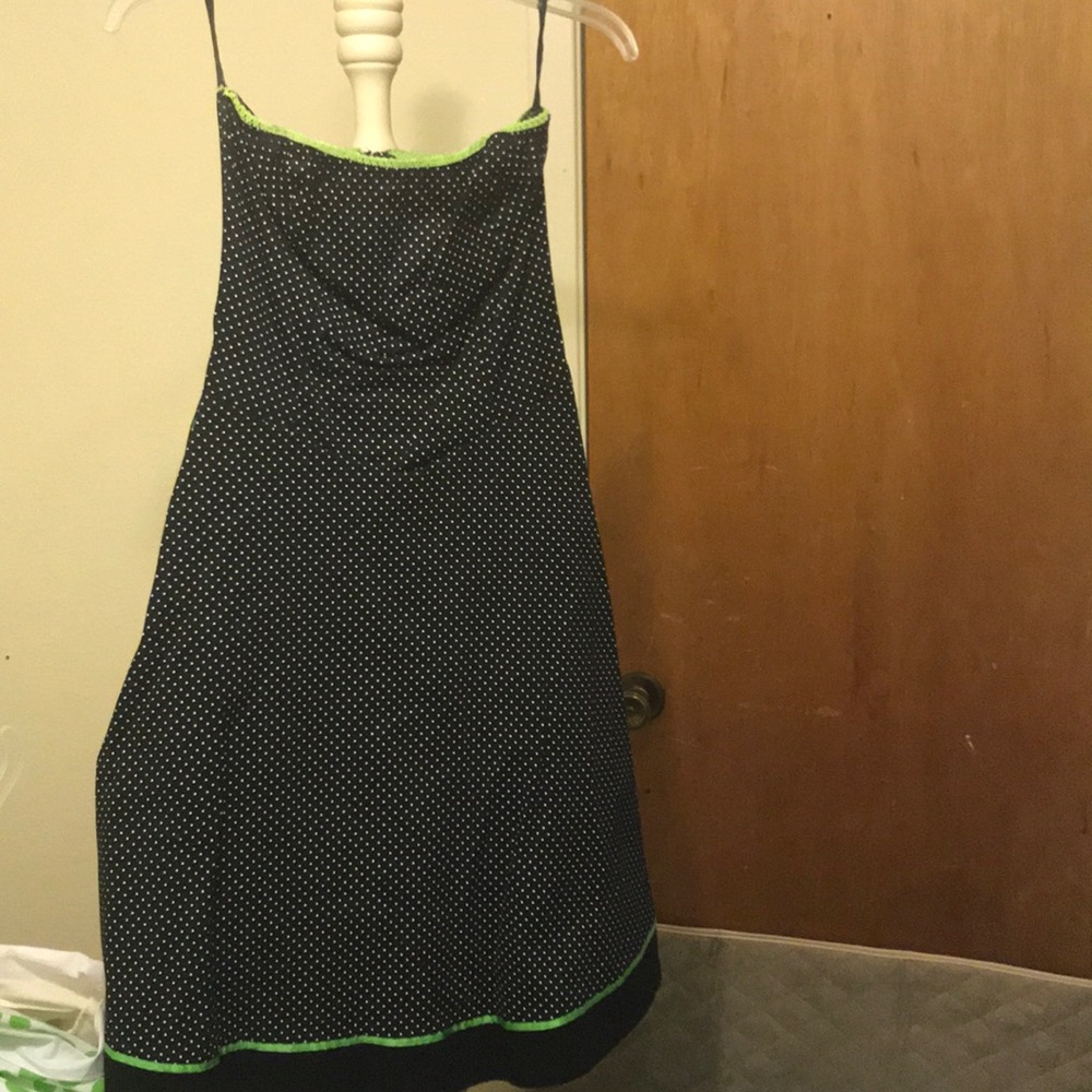 Girls black white Polka dot dress